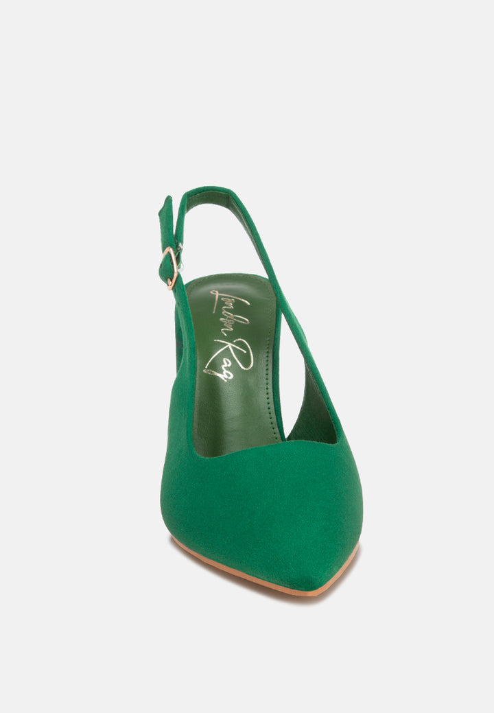marlene pointy toe slingback sandals#color_green-suede