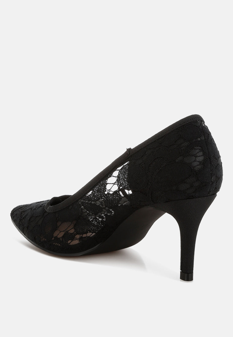 stiletto heel lace pumps by ruw#color_black