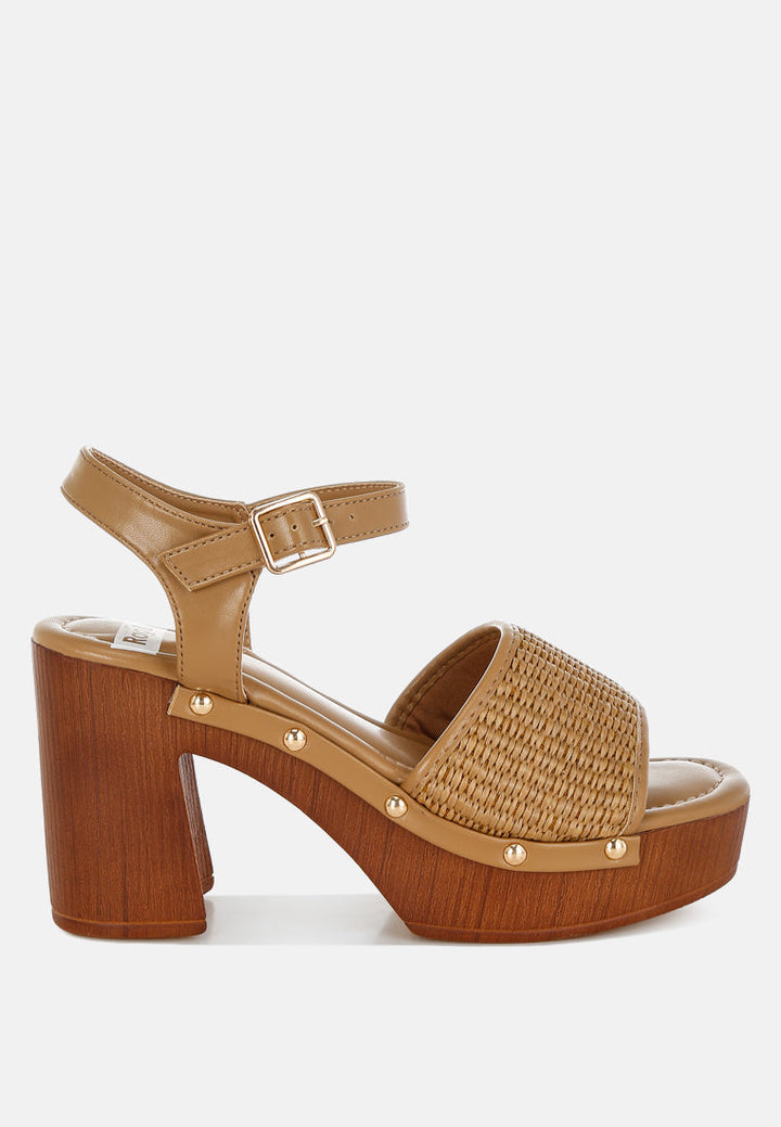 raffia chunky sandals by ruw#color_natural