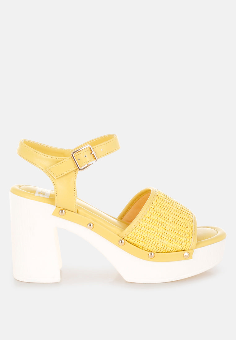 raffia chunky sandals by ruw#color_yellow