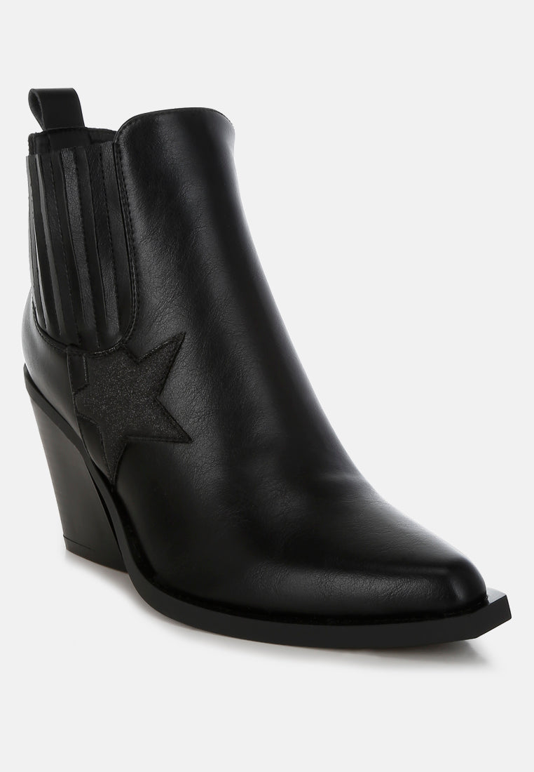 glitter star detail chelsea boots by ruw#color_black