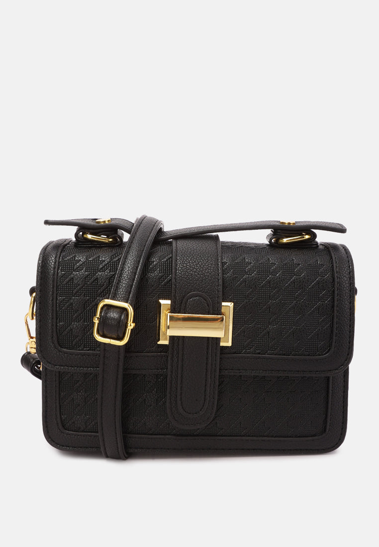 metal buckle flap bag by ruw#color_black