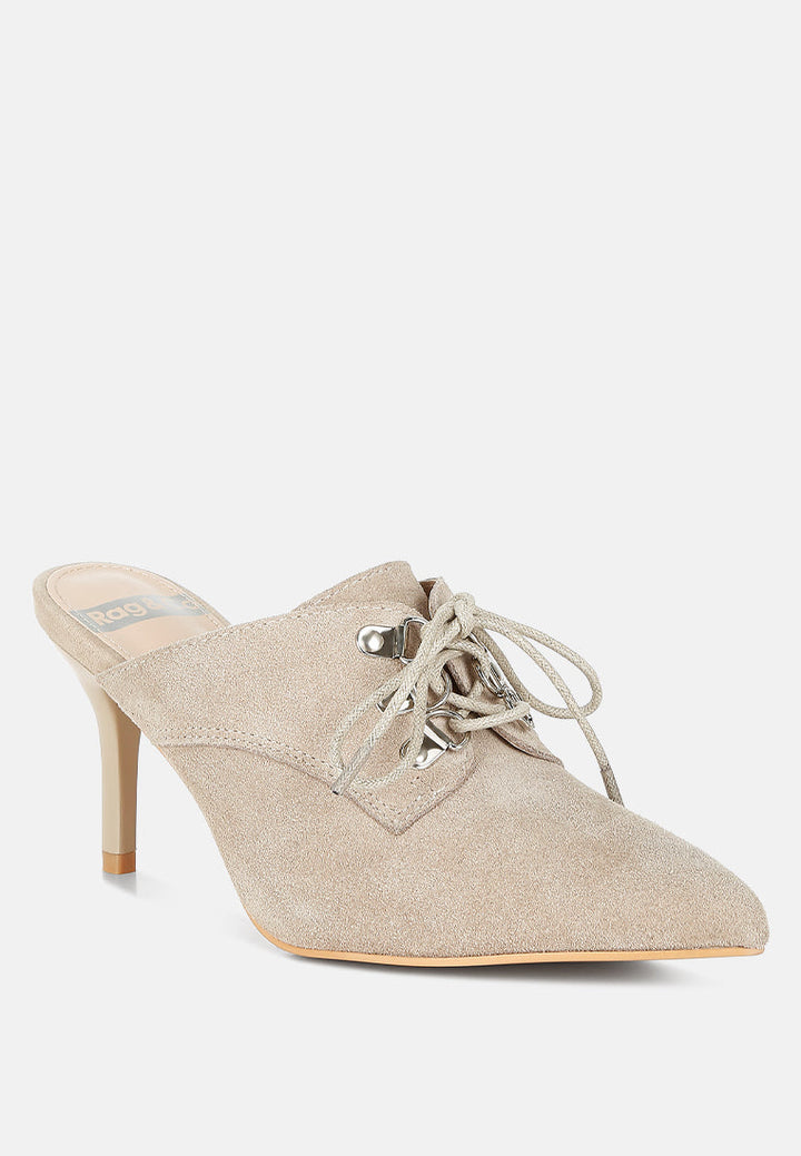 suede stiletto mules by ruw#color_beige