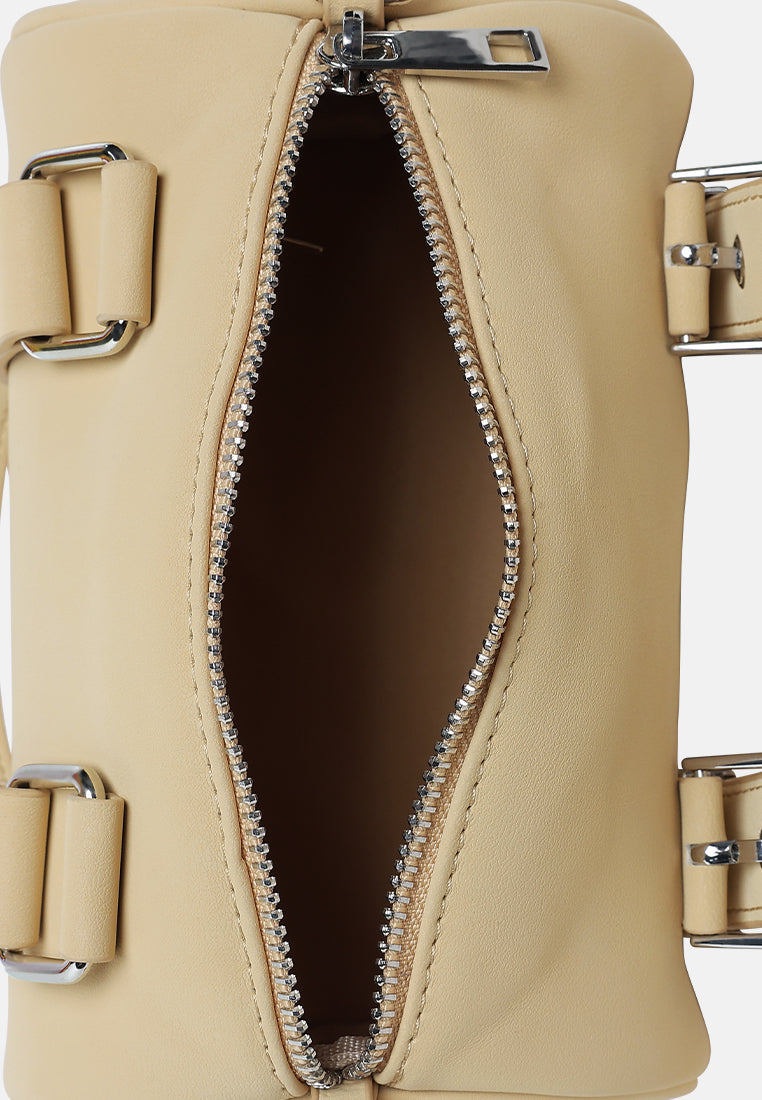 mini cylinder hand bag by ruw#color_nude