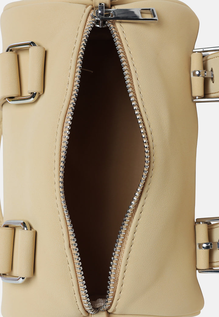 mini cylinder hand bag by ruw#color_nude