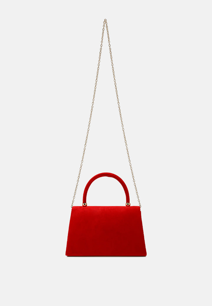 mini top handle brooch bag by ruw#color_red