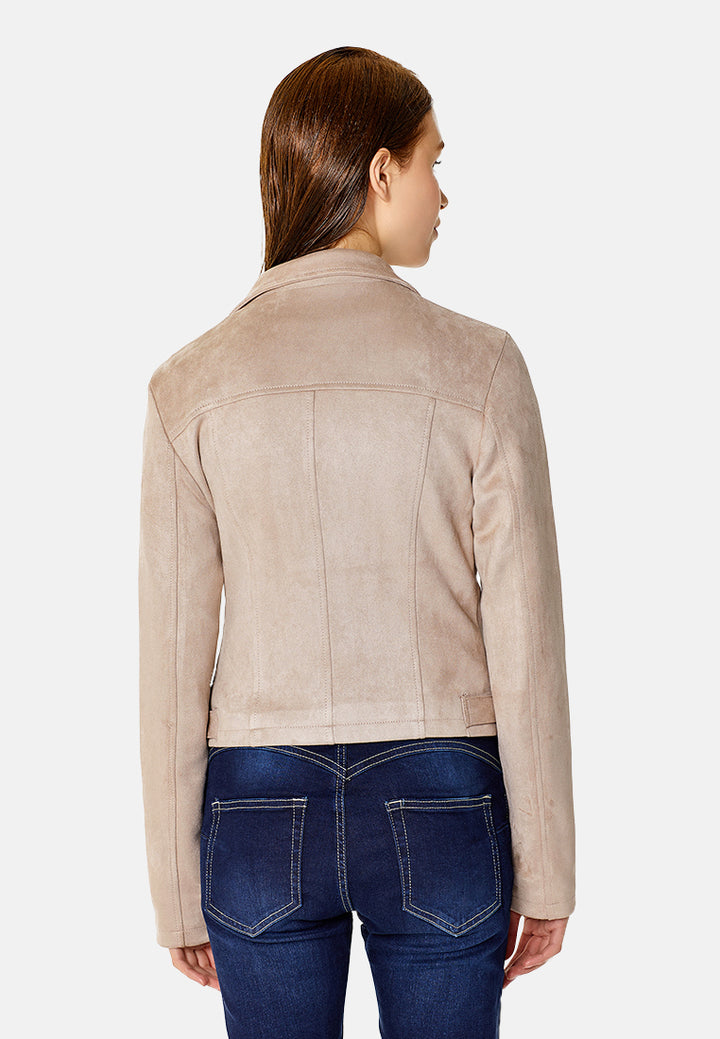 suede biker jacket#color_beige