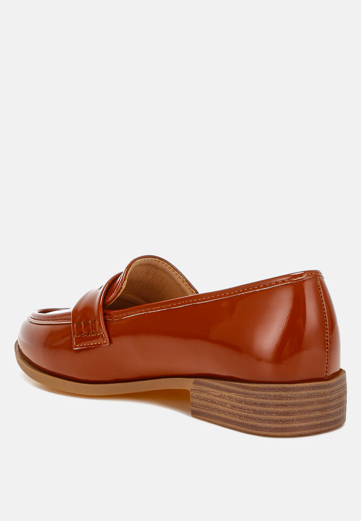 penny strap detail loafers by ruw# color_brown