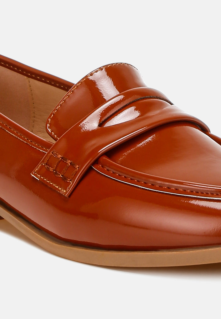 penny strap detail loafers by ruw# color_brown