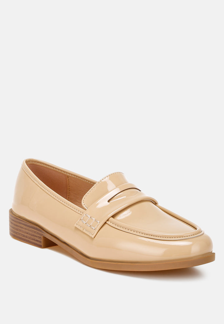 penny strap detail loafers by ruw# color_beige