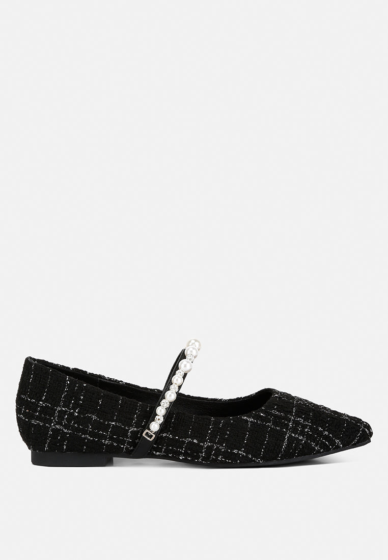 tweed mary jane flat by ruw#color_white