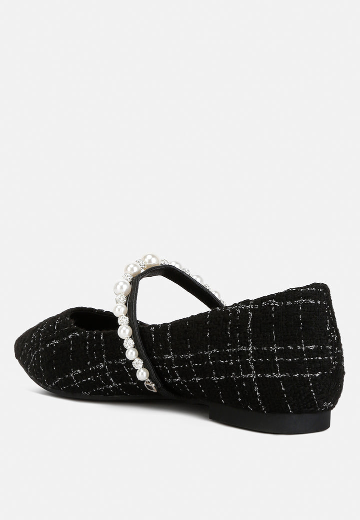 tweed mary jane flat by ruw#color_black