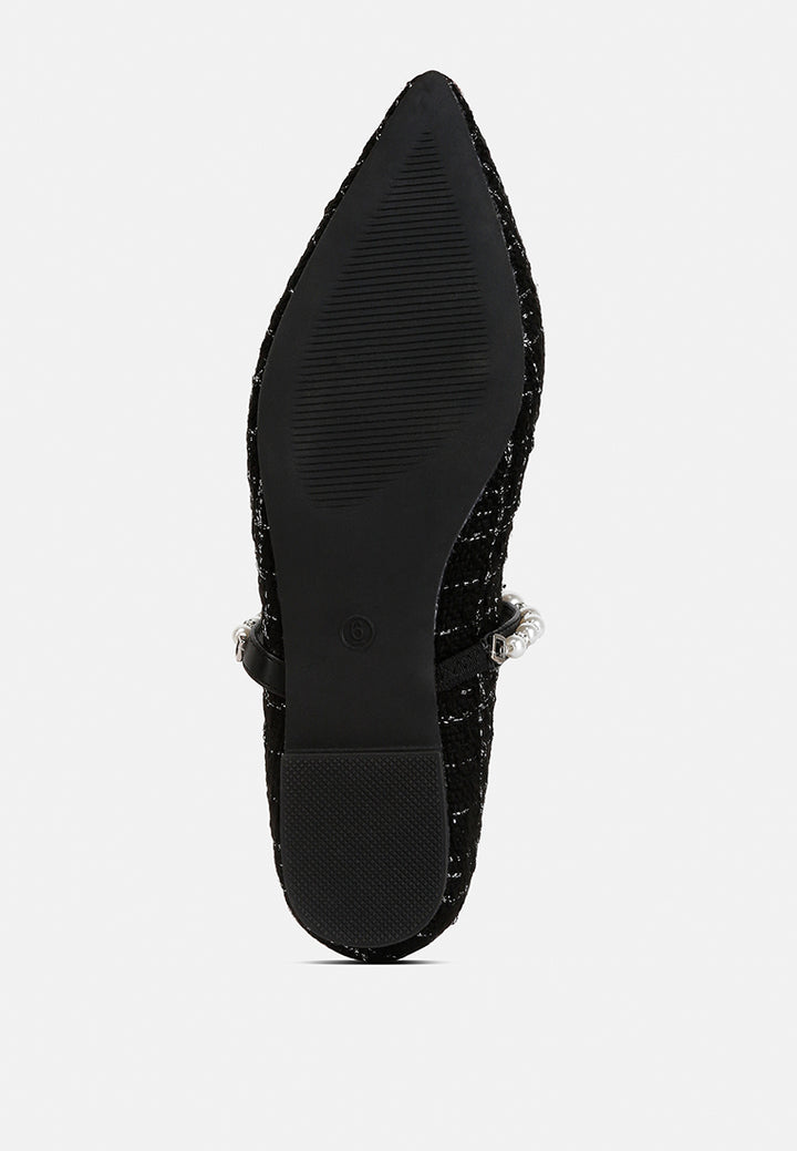 tweed mary jane flat by ruw#color_black