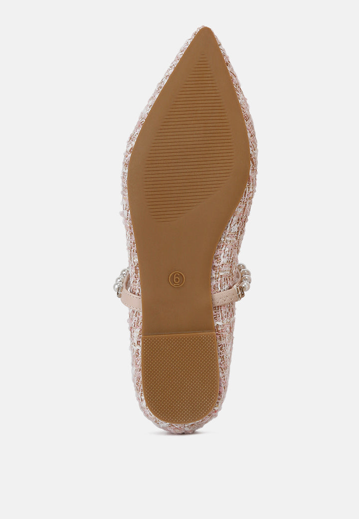 tweed mary jane flat by ruw#color_blush