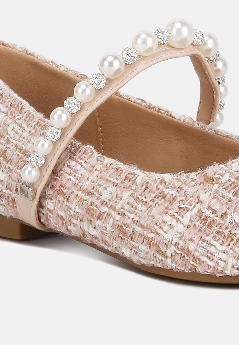 tweed mary jane flat by ruw#color_blush