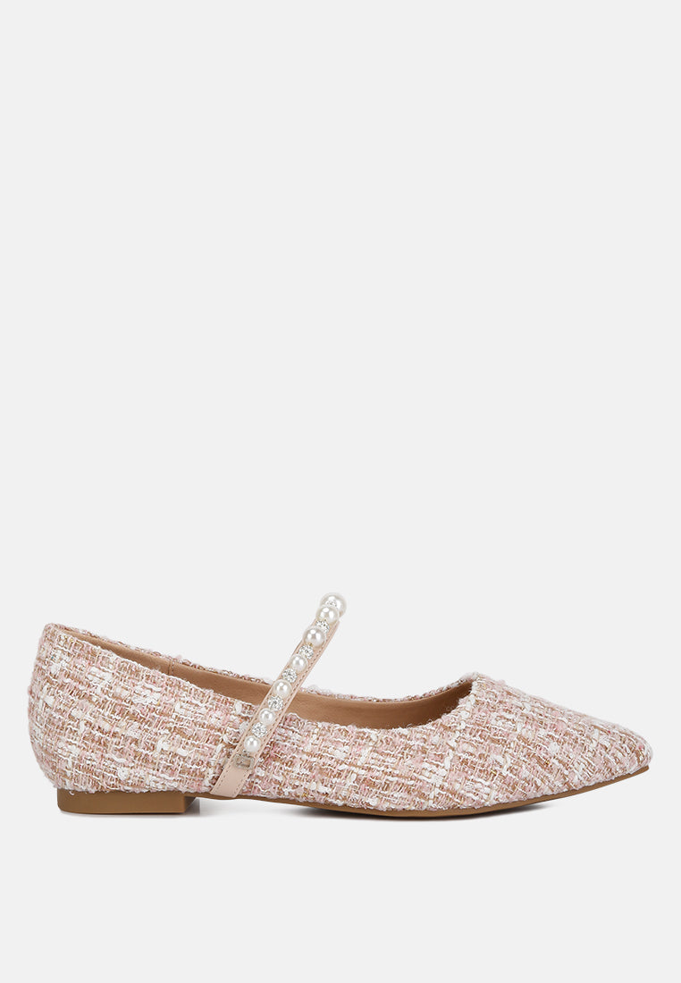 tweed mary jane flat by ruw#color_blush
