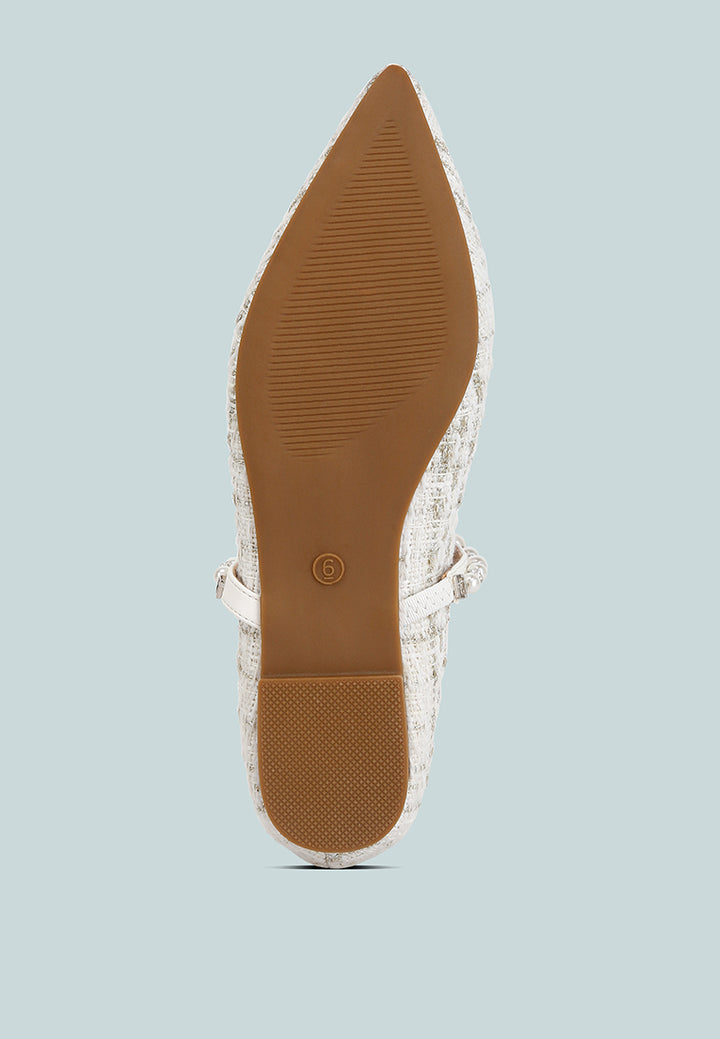 tweed mary jane flat by ruw#color_white