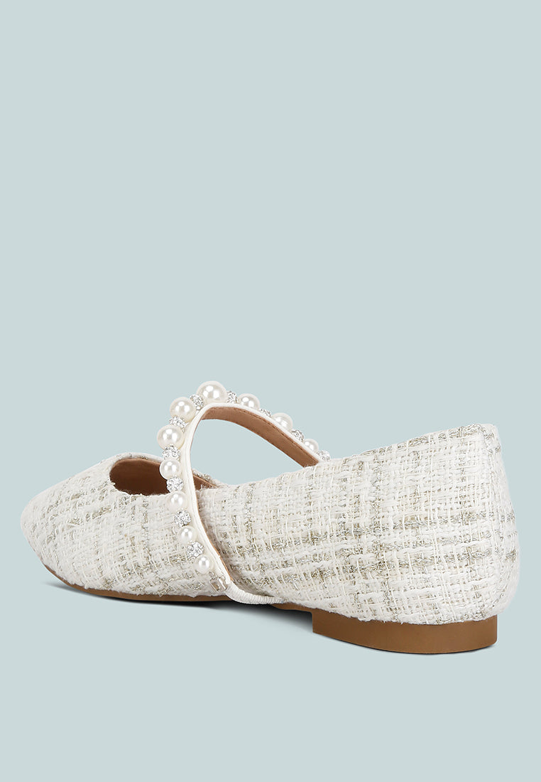tweed mary jane flat by ruw#color_white