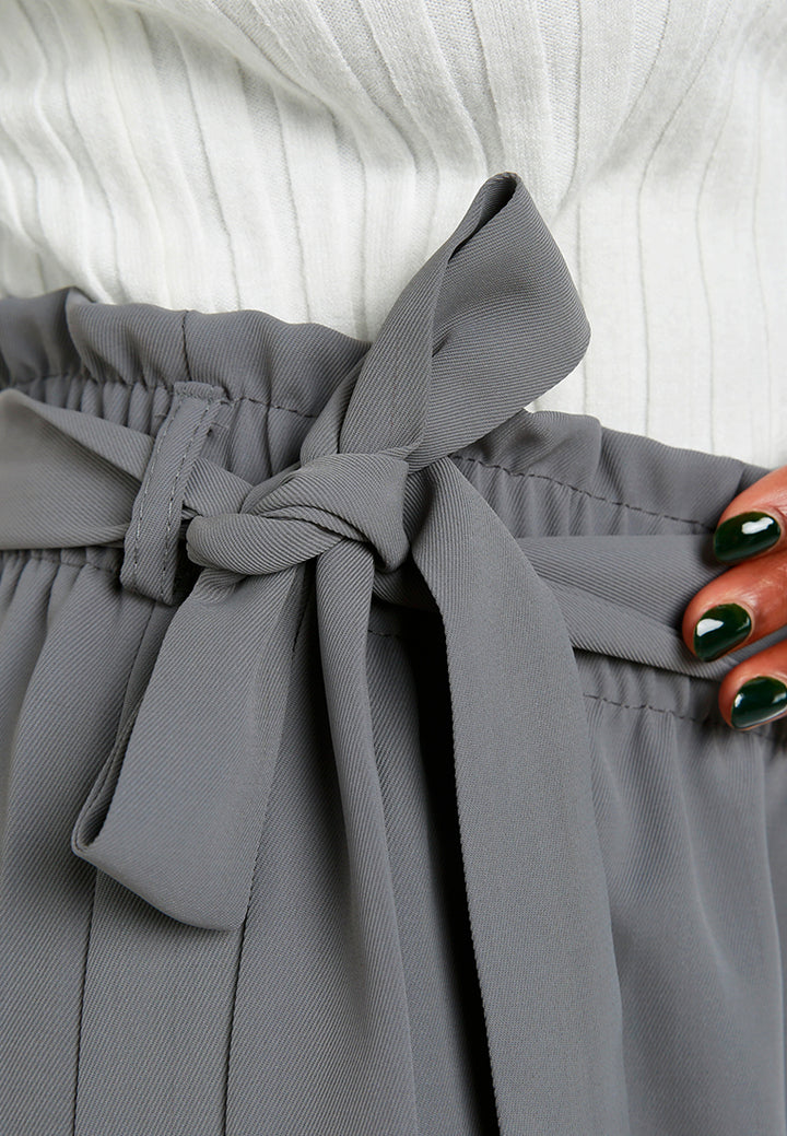 multi button high waisted pants#color_grey