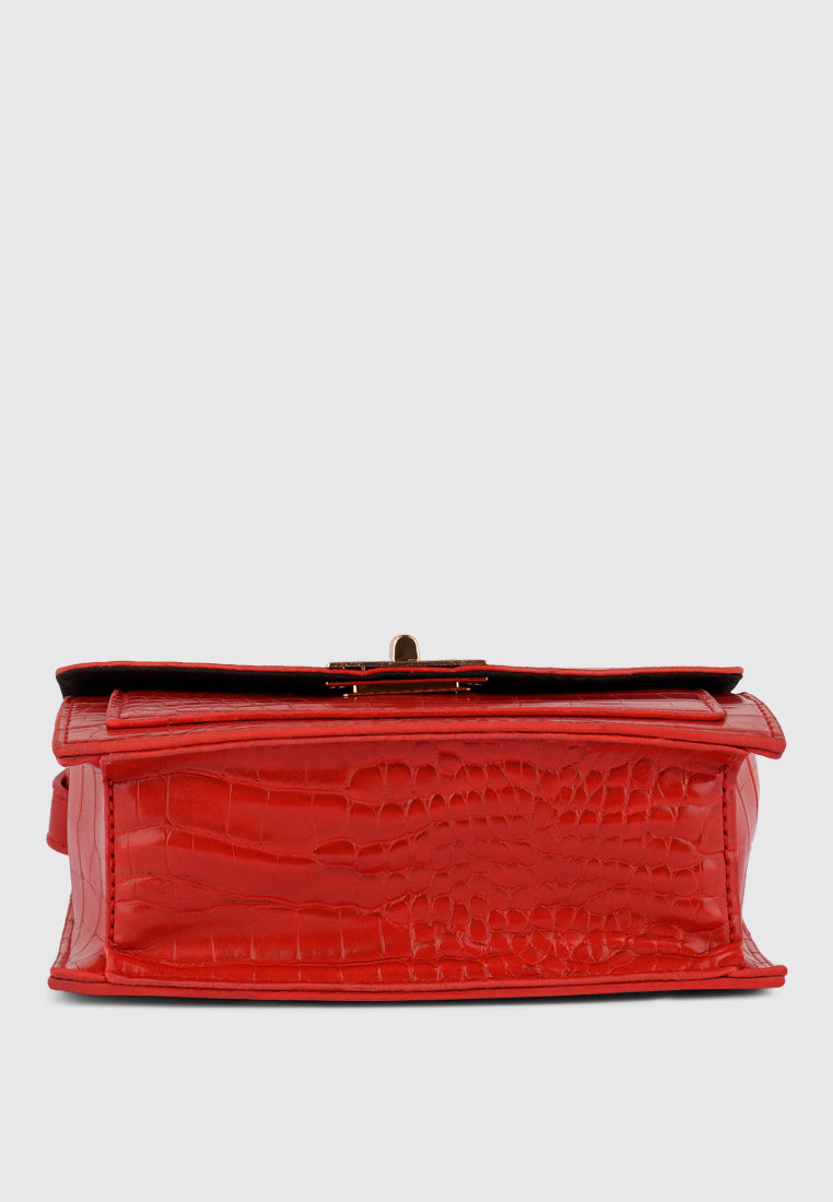 red multi strap mini clutch sling bag#color_red