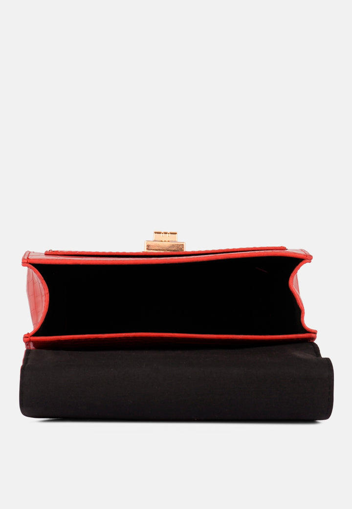 red multi strap mini clutch sling bag#color_red