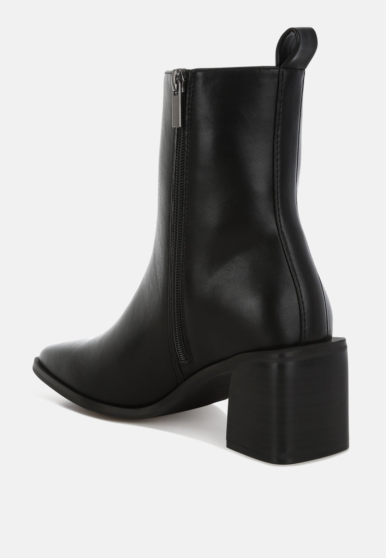 square toe faux leather boots by ruw#color_black