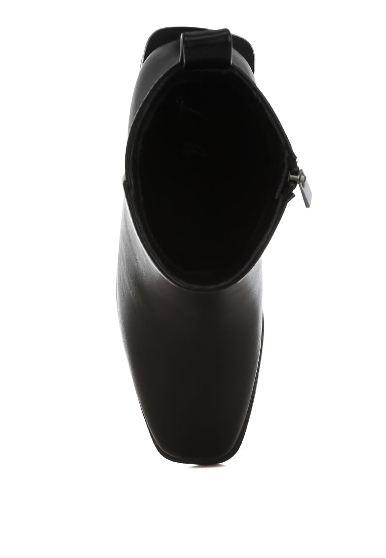 square toe faux leather boots by ruw#color_black