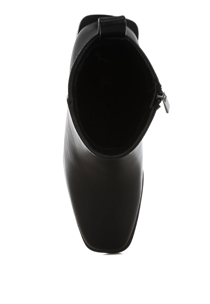 square toe faux leather boots by ruw#color_black