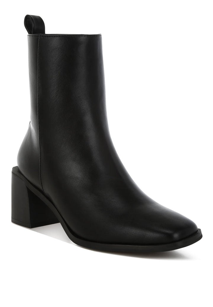 square toe faux leather boots by ruw#color_black