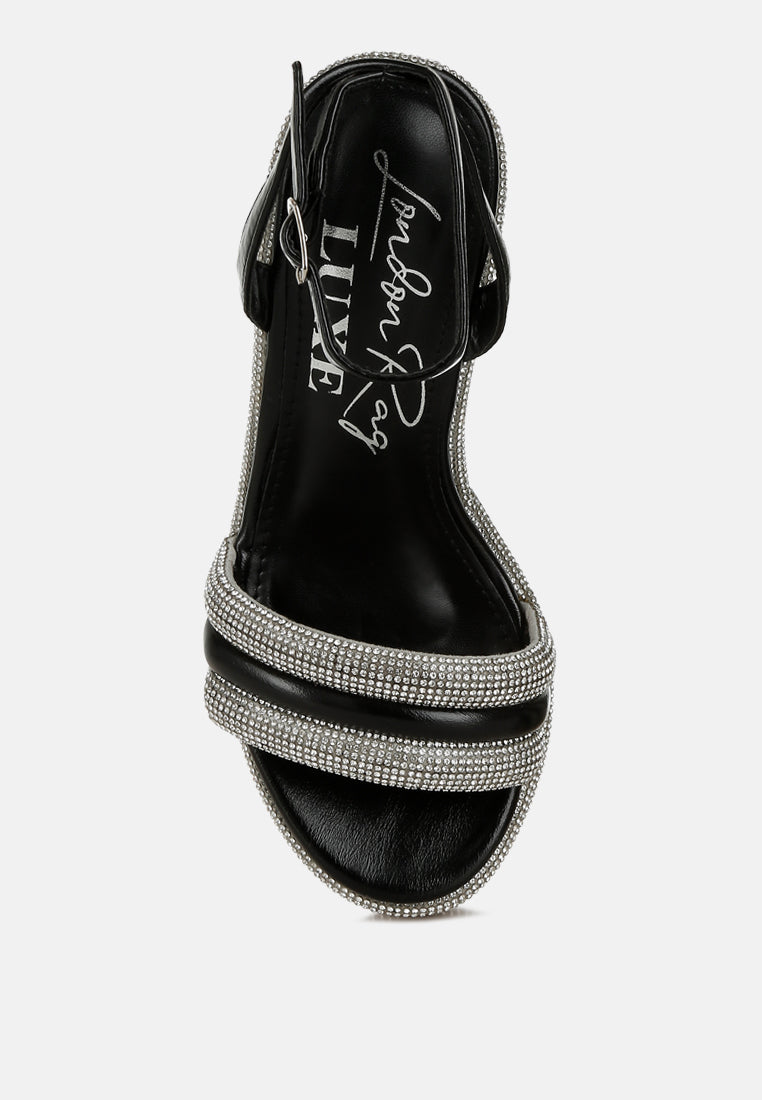 rhinestone studded wedge sandals by ruw#color_black