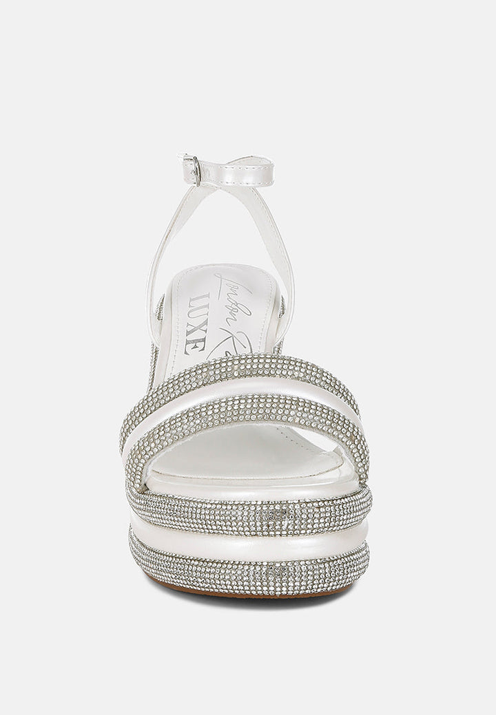 rhinestone studded wedge sandals by ruw#color_white