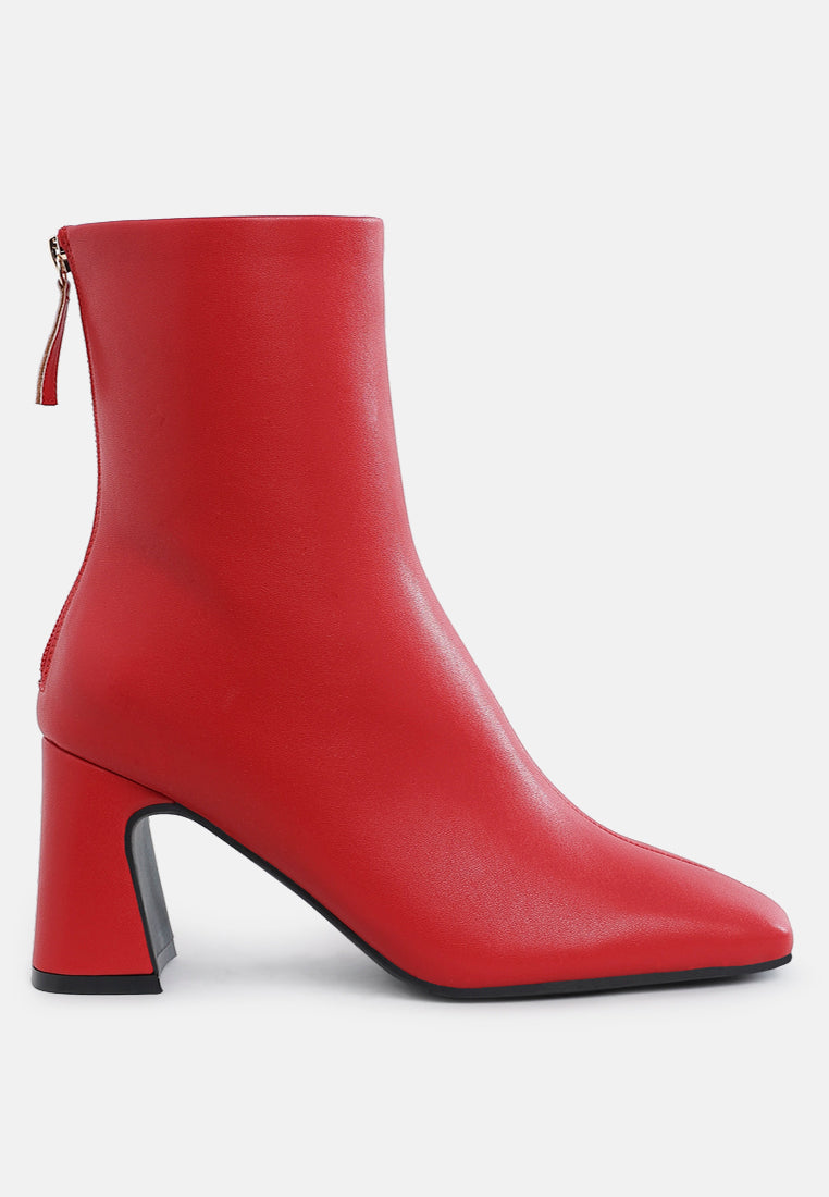 faux leather square toe ankle boots by ruw#color_red