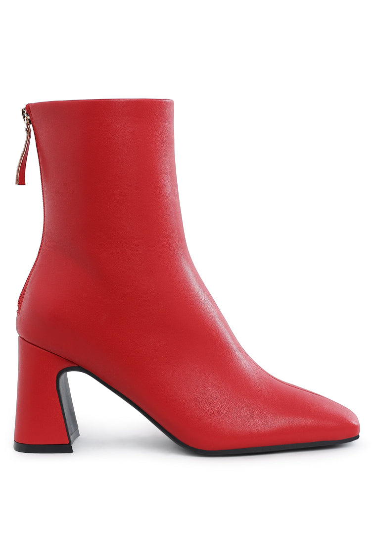 faux leather square toe ankle boots by ruw#color_red