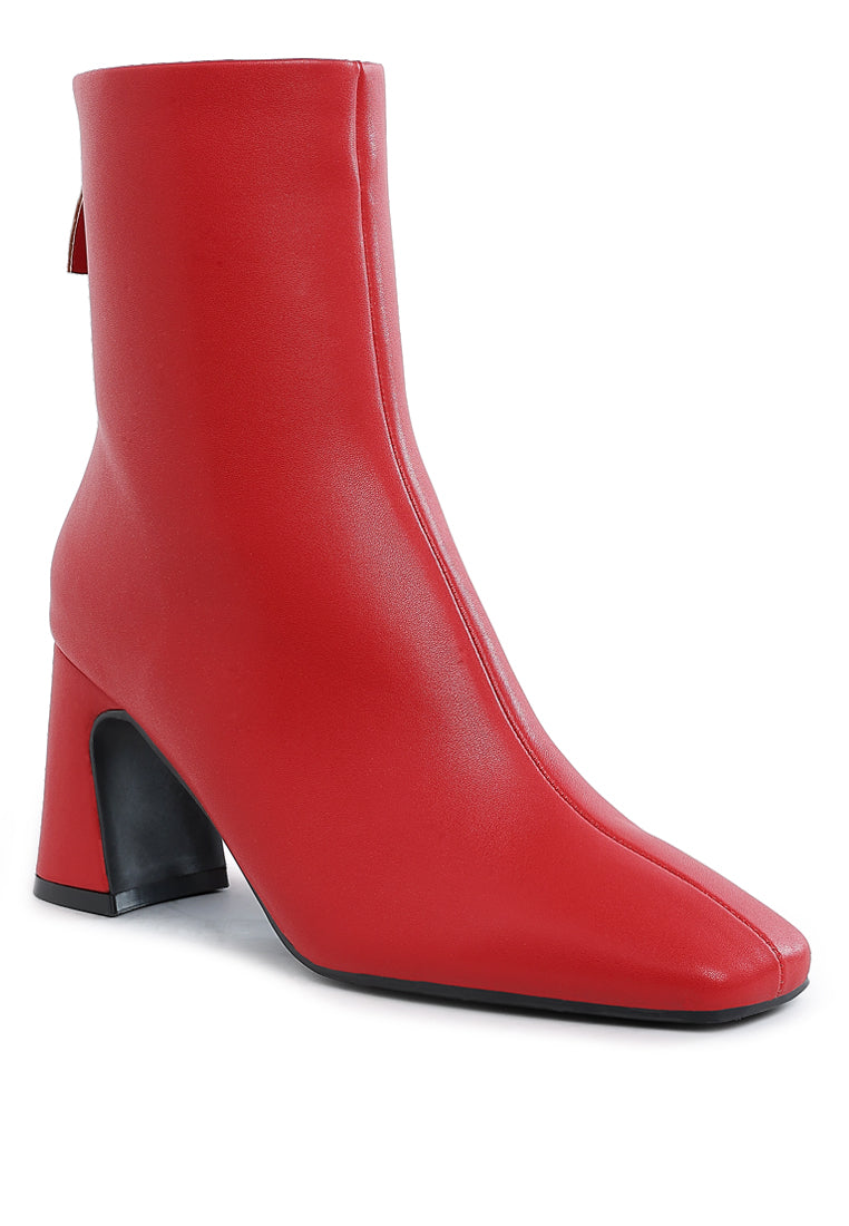 faux leather square toe ankle boots by ruw#color_red