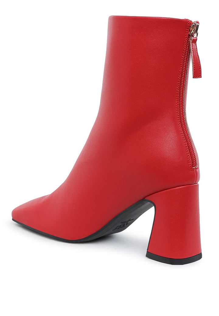 faux leather square toe ankle boots by ruw#color_red