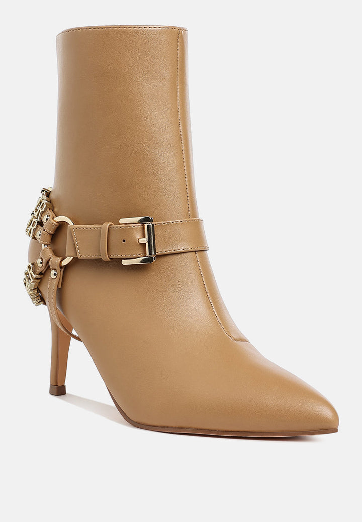 harness detail stiletto boots by ruw#color_beige