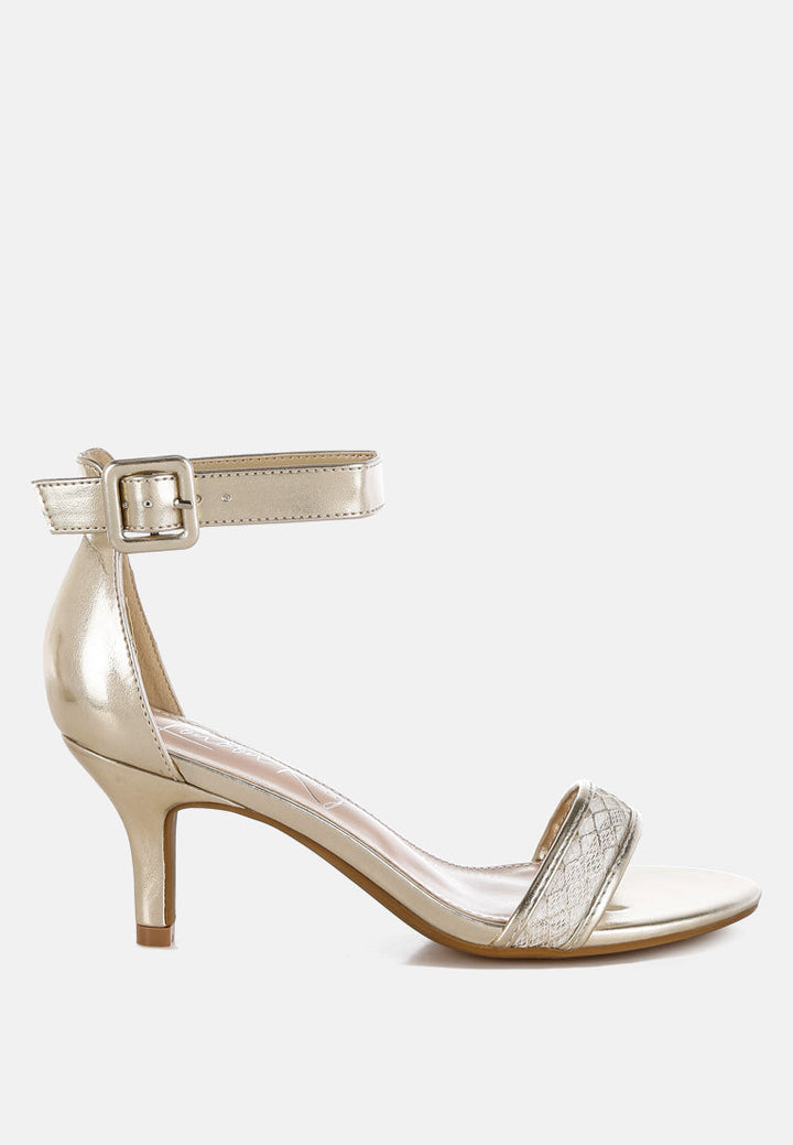 metallic faux leather kitten heel sandals by ruw#color_gold
