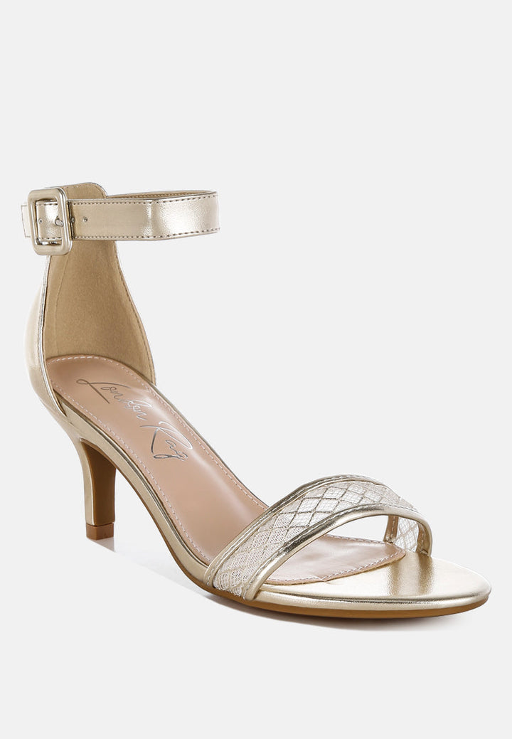 metallic faux leather kitten heel sandals by ruw#color_gold