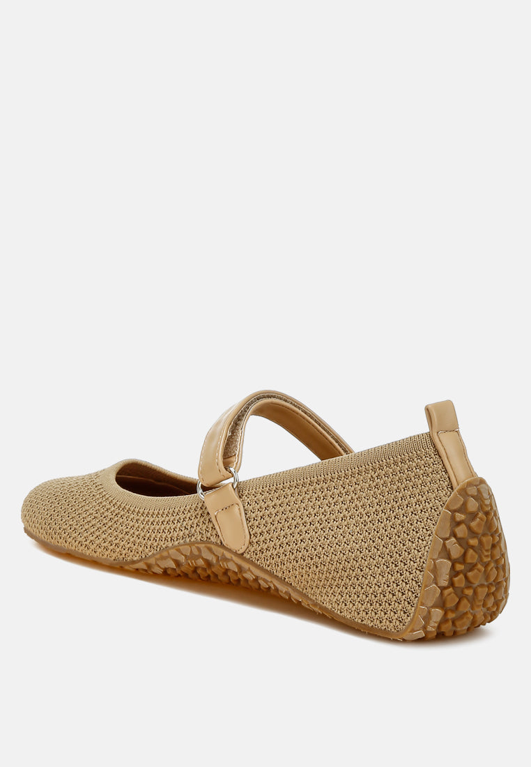 velcro strap mary jane sandals by ruw#color_beige