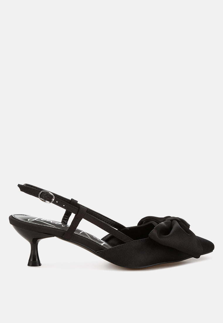 satin bow slingback sandals by ruw#color_black