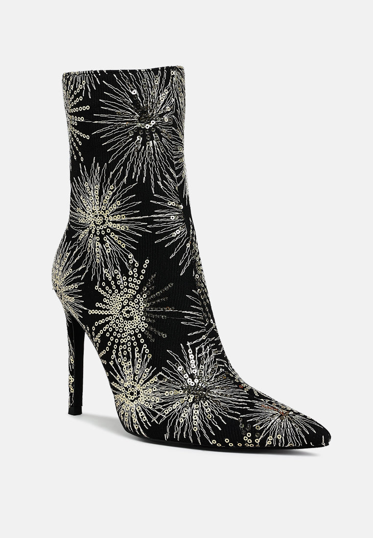 sequin embellished stiletto boots by ruw#color_black