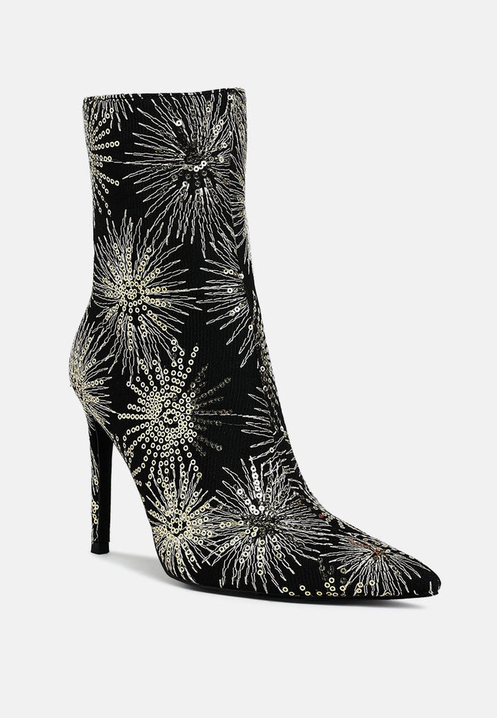sequin embellished stiletto boots by ruw#color_black