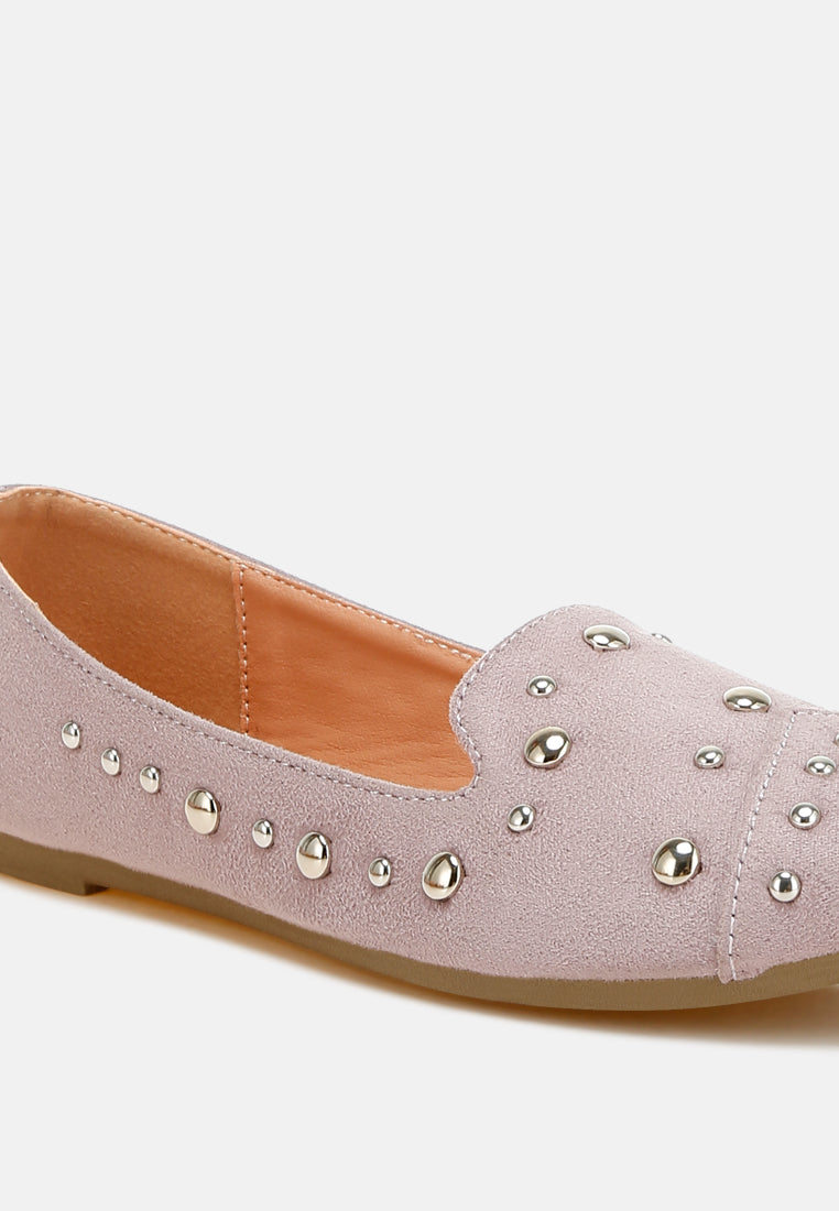 stud embellished ballet flats by ruw#color_lilac