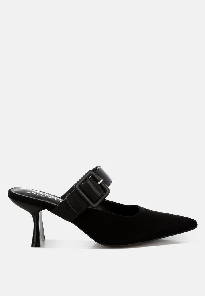 onagra microfiber pointy slip-on mules#color_black