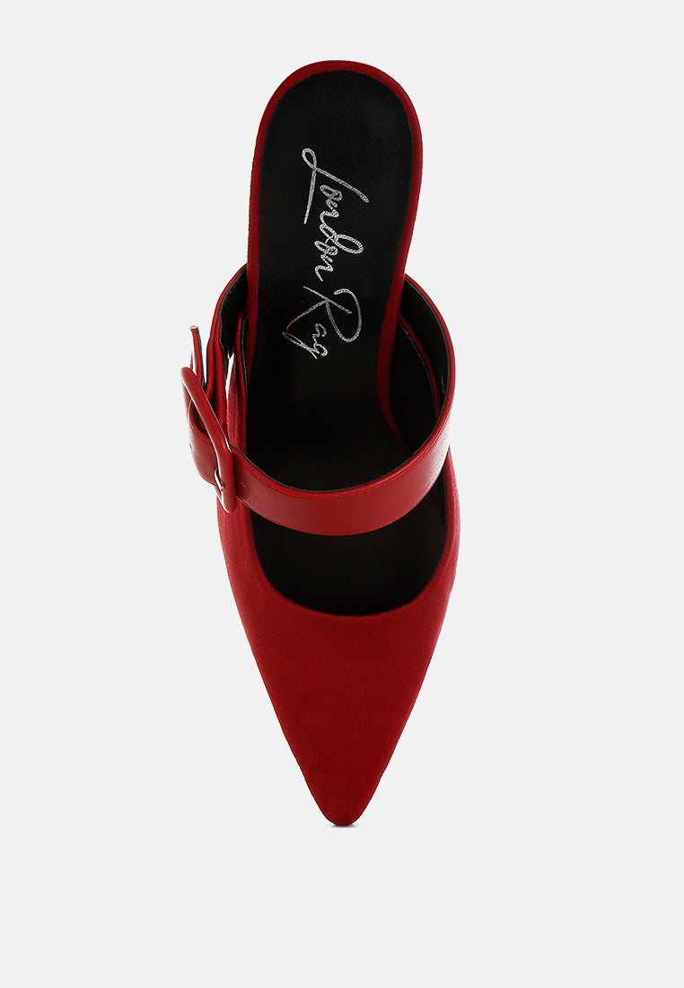 onagra microfiber pointy slip-on mules#color_red
