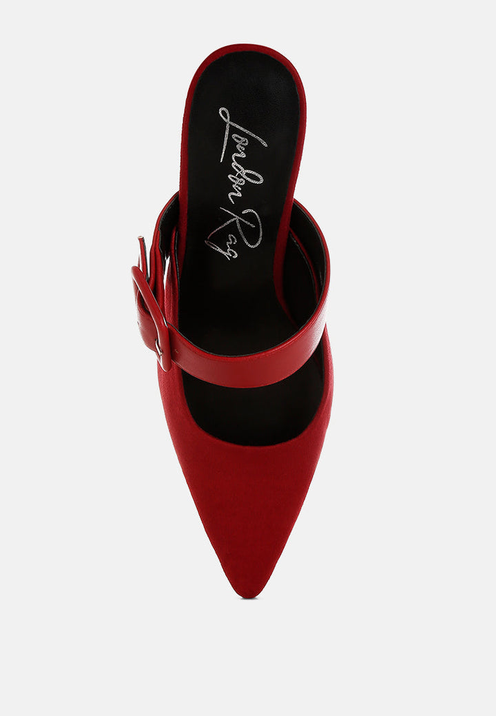 onagra microfiber pointy slip-on mules#color_red