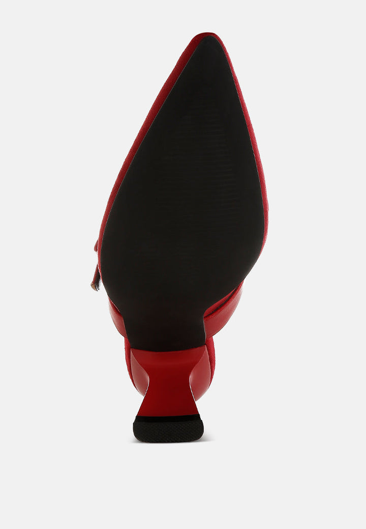 onagra microfiber pointy slip-on mules#color_red
