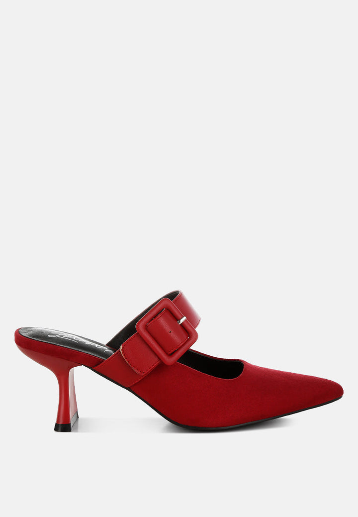 onagra microfiber pointy slip-on mules#color_red