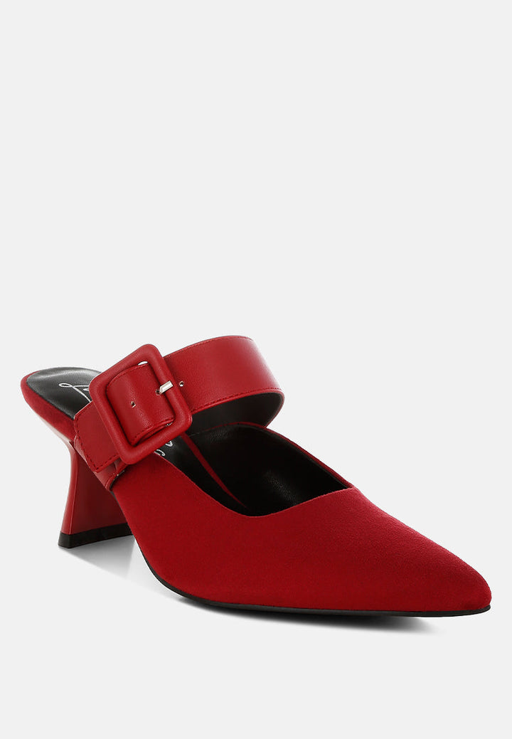 onagra microfiber pointy slip-on mules#color_red