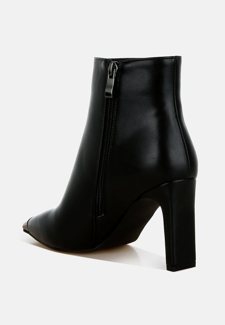 metallic cap toe faux leather boots by ruw#color_black